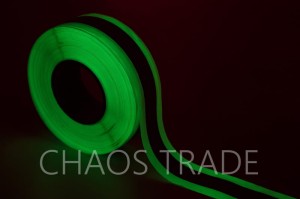 Luminescent reflective TC sew on tape width 50mm