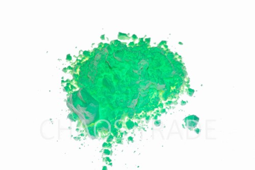 Green UV fluorescent pigment